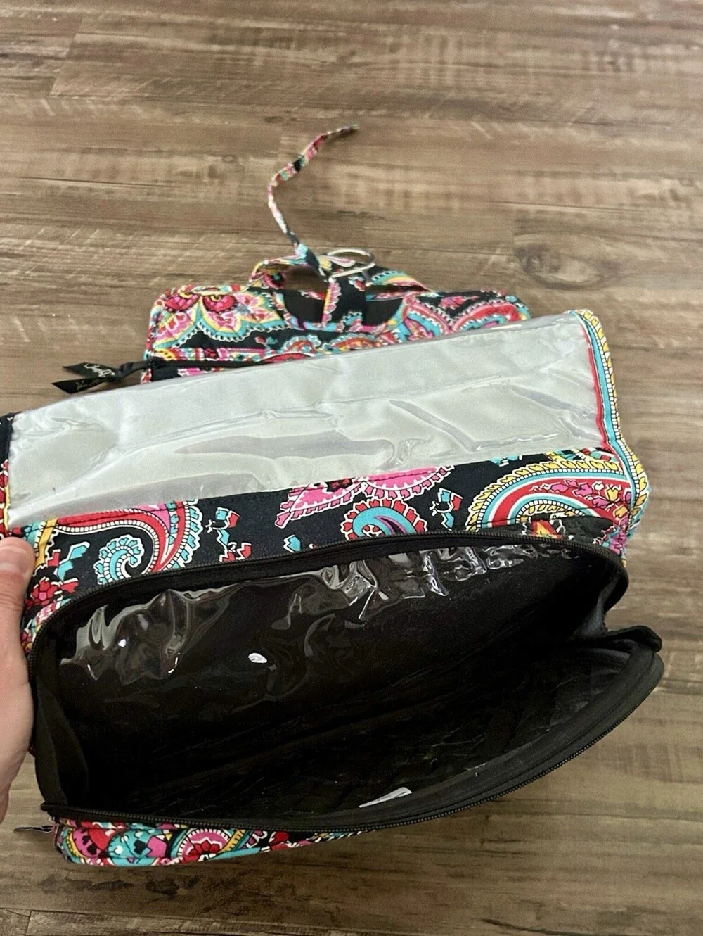 Vera Bradley Petal Paisley Hanging Travel Organizer Cosmetic Makeup Toiletry Bag